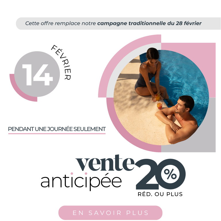 Vente anticipée 20% de réd.